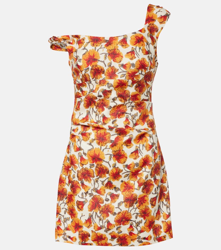 Jara floral linen minidress