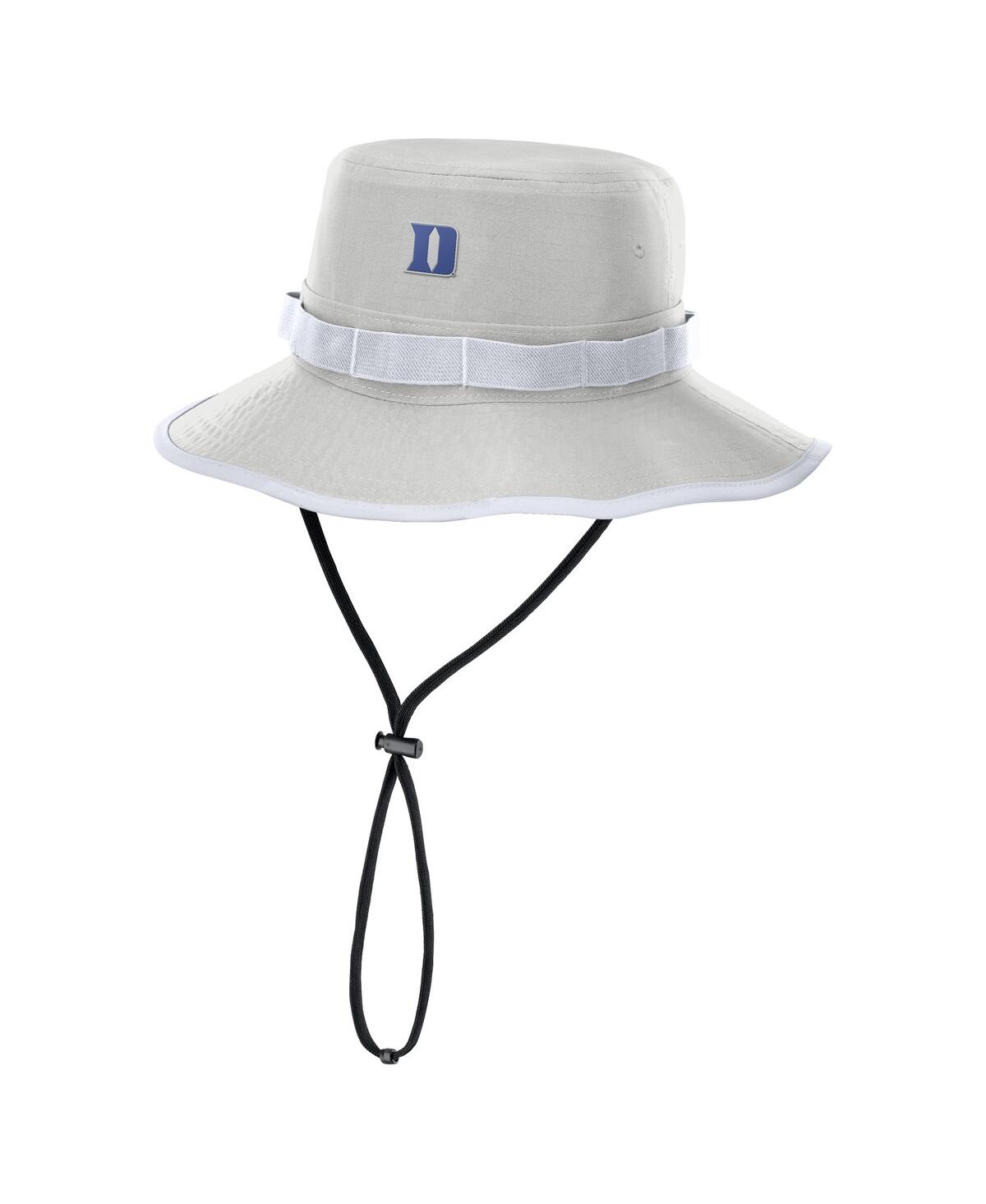 Men's Gray Duke Blue Devils 2025 Sideline Apex Boonie Performance Bucket Hat - Gray