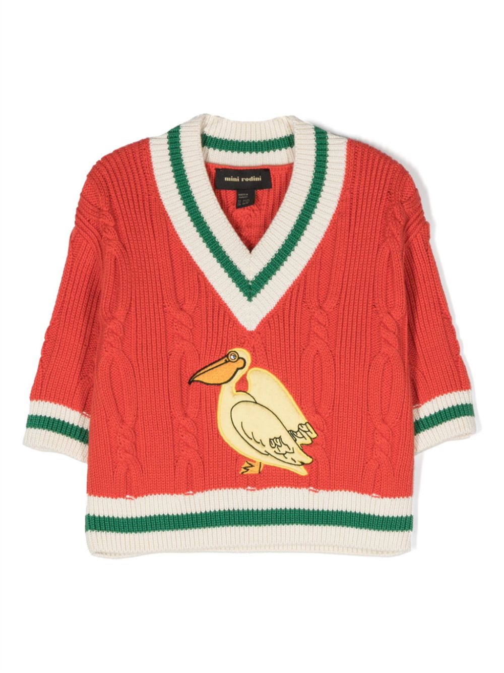 Pelican V-neck jumper - Red