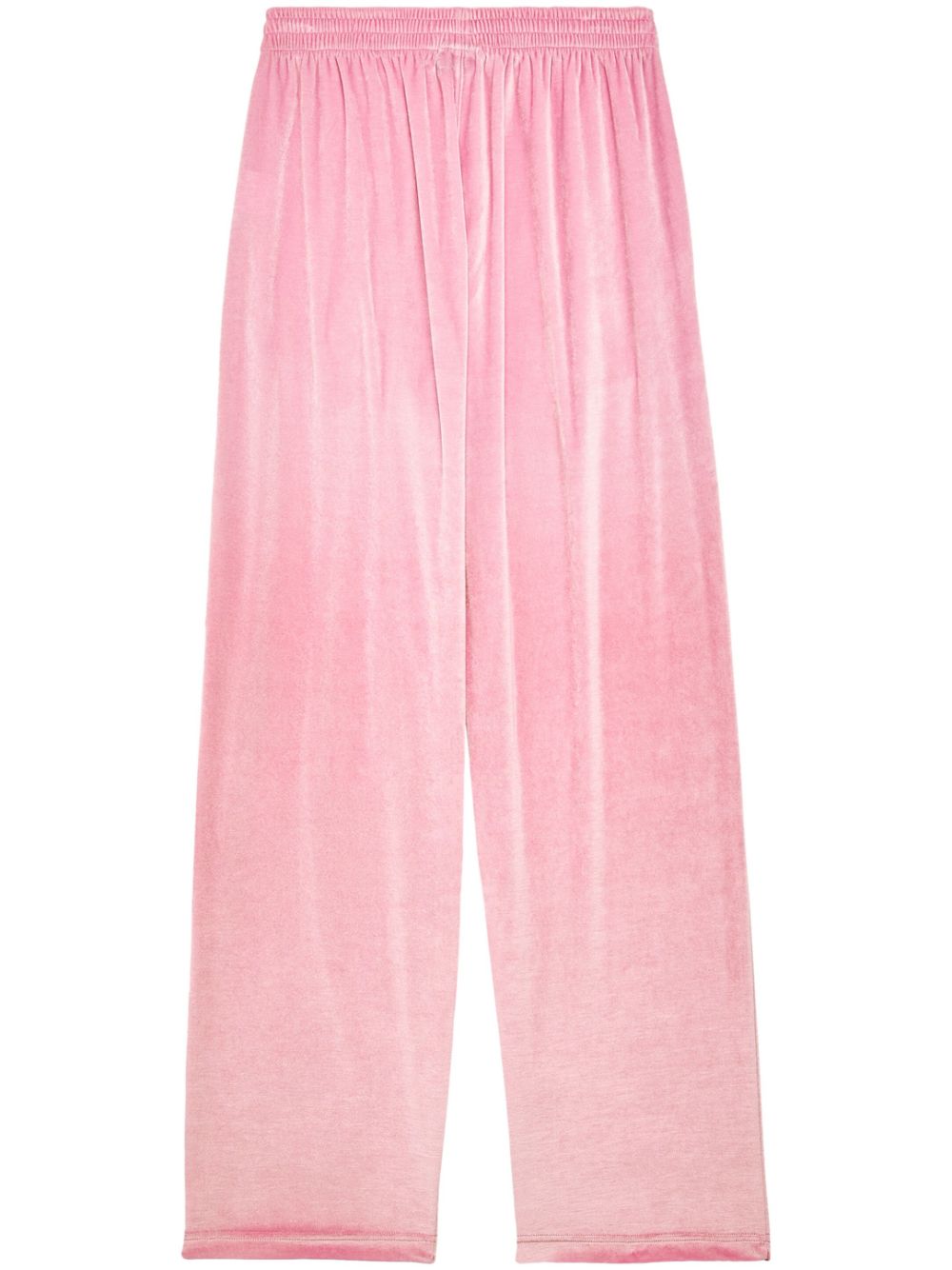 Wide-leg velvet trousers - Pink