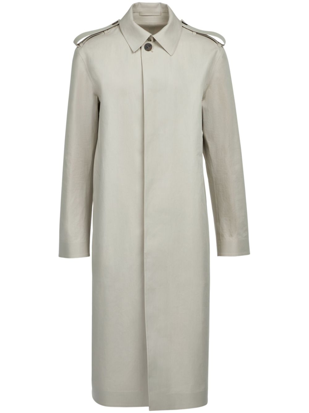 Cotton-blend long coat - Neutrals