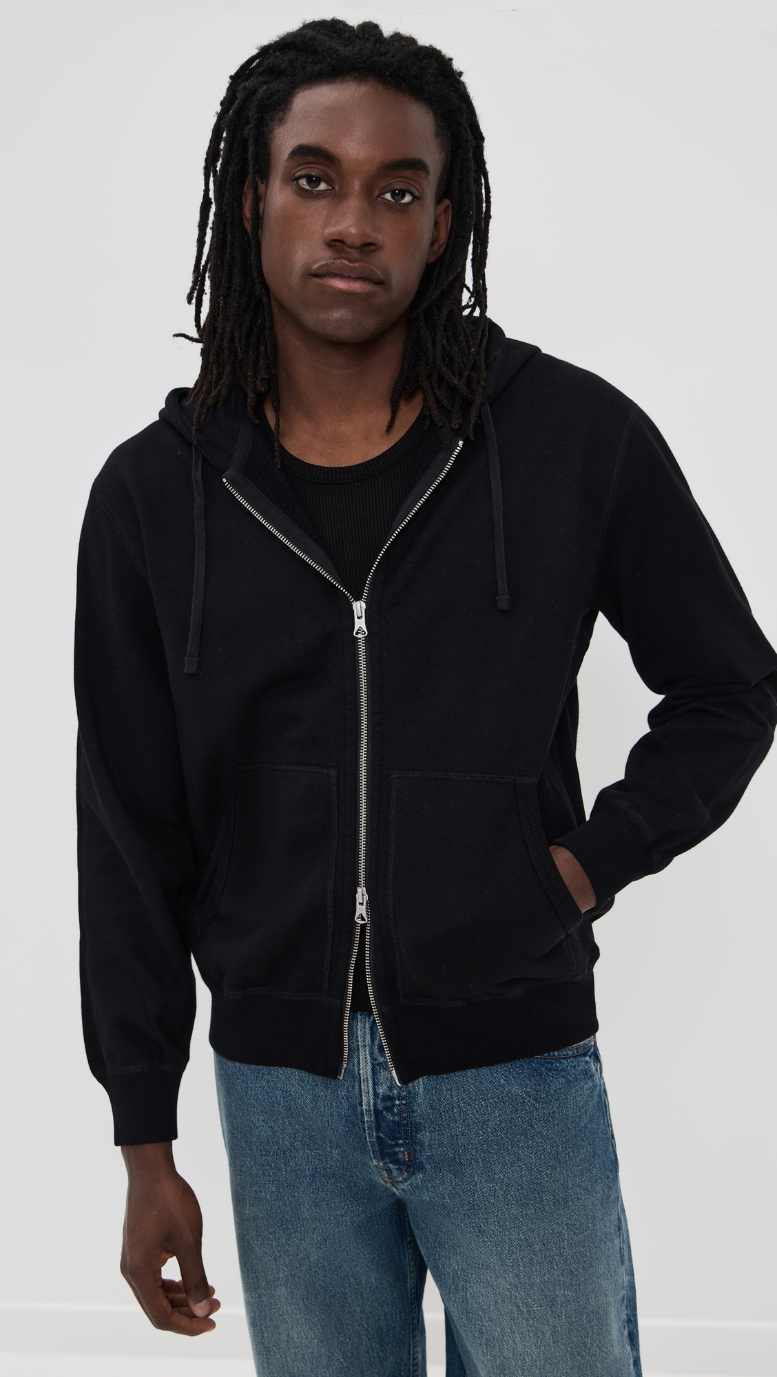 Reigning Champ Mid-Weight Terry Standard Zip Hoodie Black