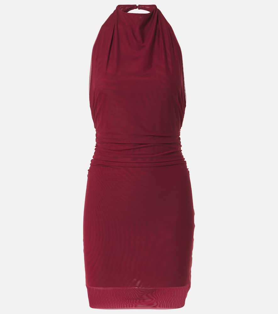 Toni halterneck mesh minidress