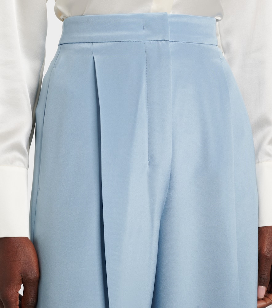 Origano high-rise silk wide-leg pants