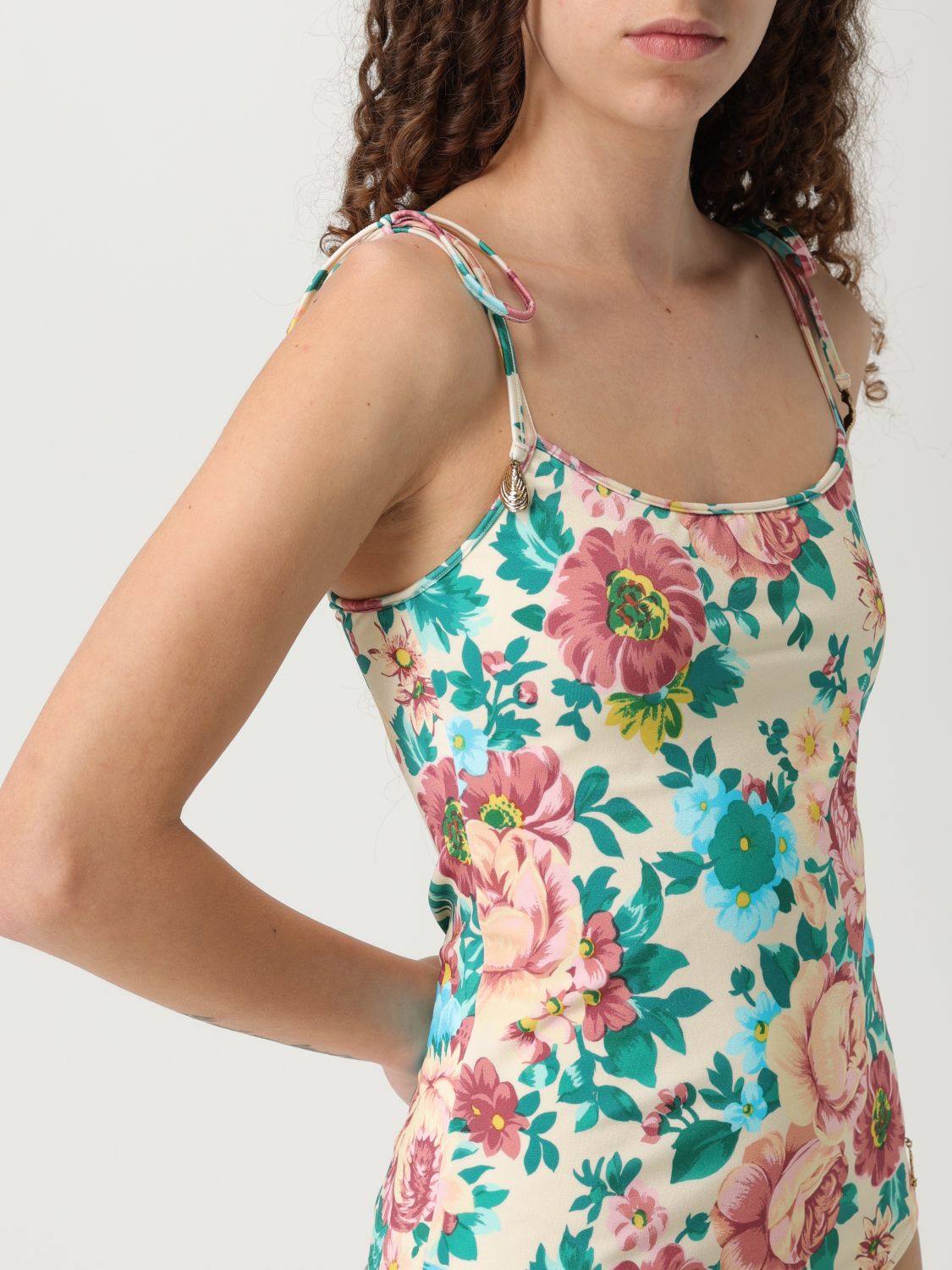 Chloé knotted-strap swimsuit - Neutrals