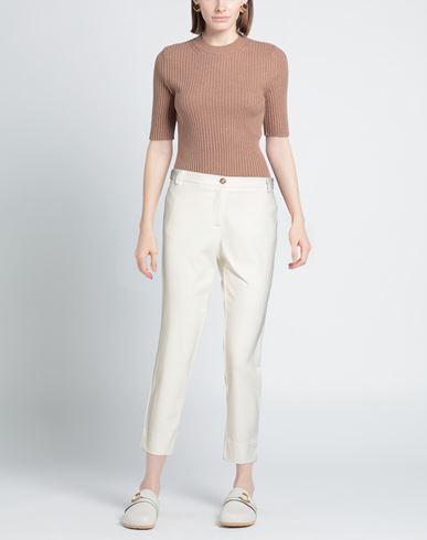 Woman Pants White Size XS Cotton, Polyamide, Elastane