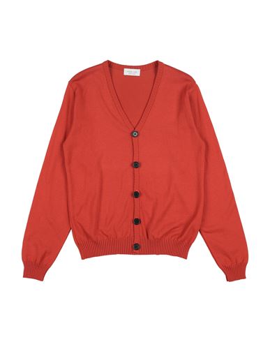 Mood_one Kid Boy Cardigan Rust Size 14 Cotton, Acrylic
