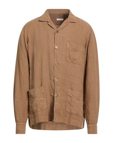 Man Shirt Camel Size XL Linen