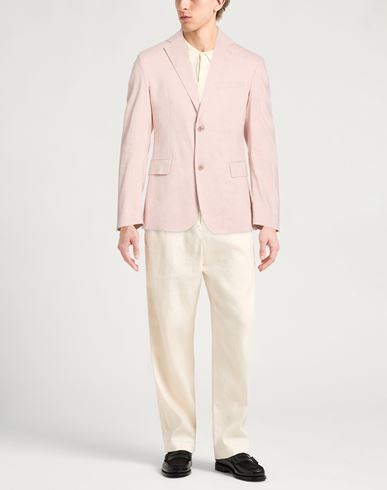 Man Blazer Antique rose Size 44 Linen, Polyester, Viscose, Elastane