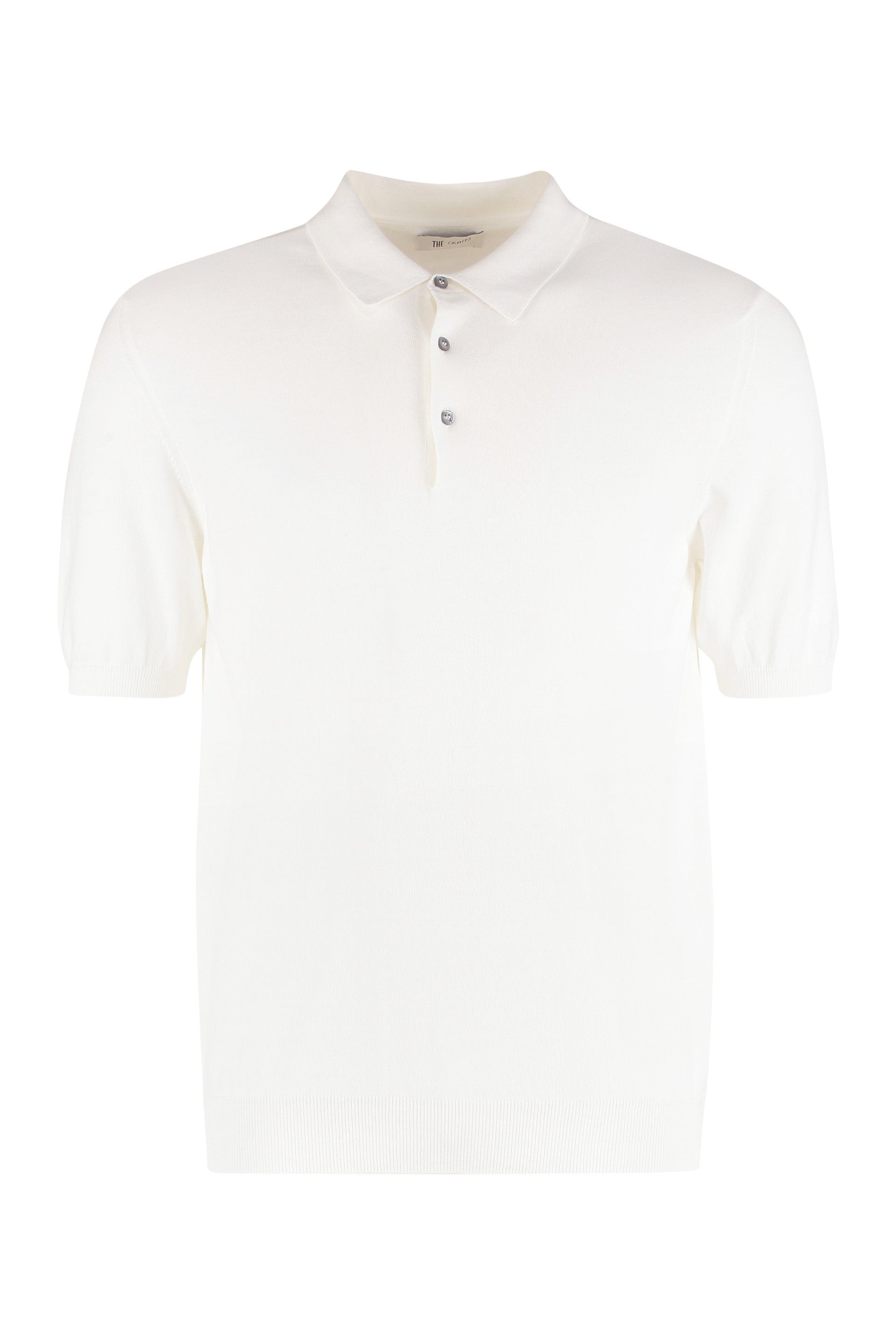 Cotton Knit Polo — White