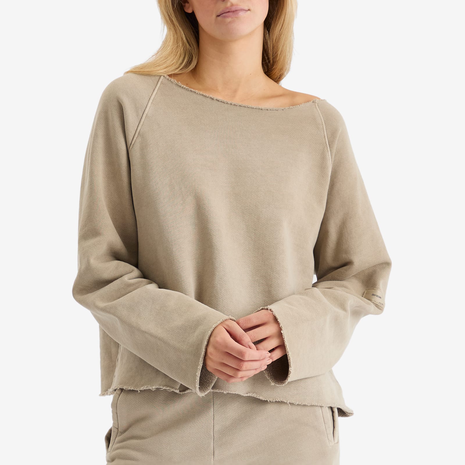 Women's Slouchy Pullover Sweatshirt in Sand
