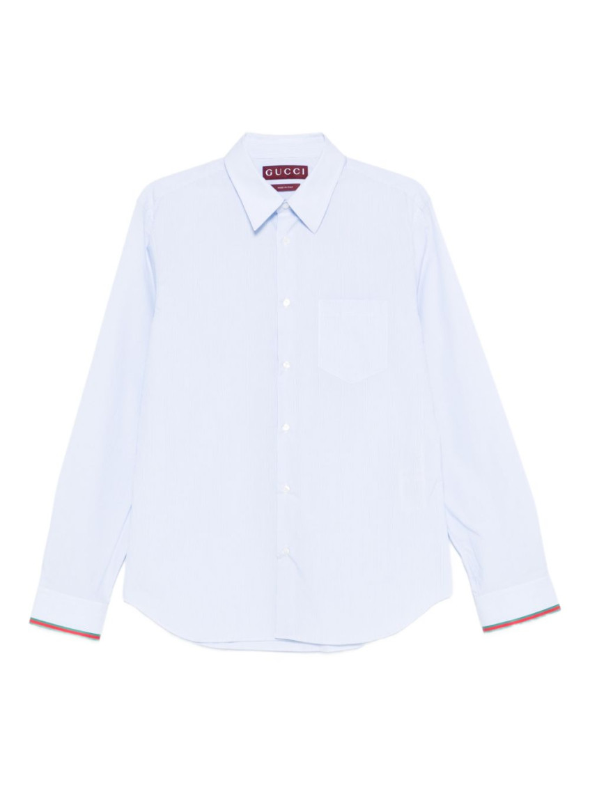 Striped-trim Shirt