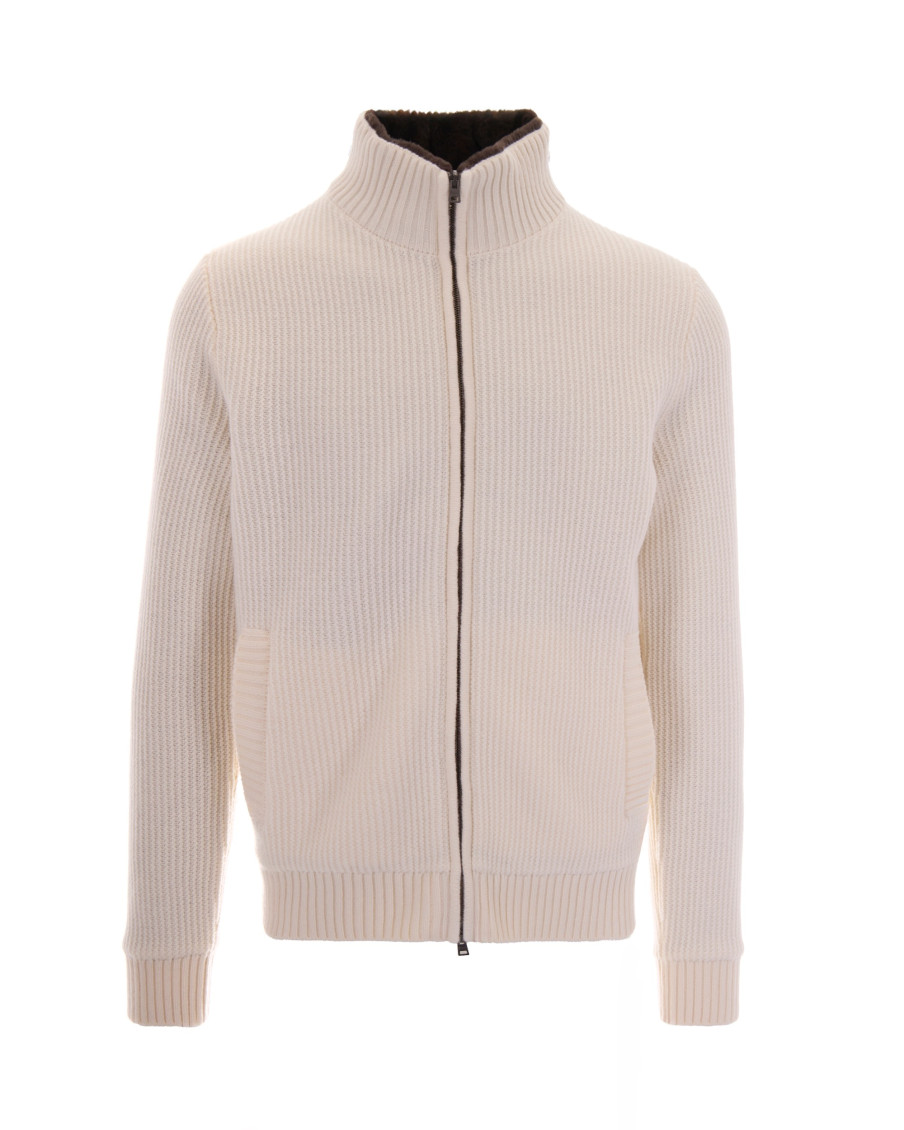 Off White Knitted Cardigan