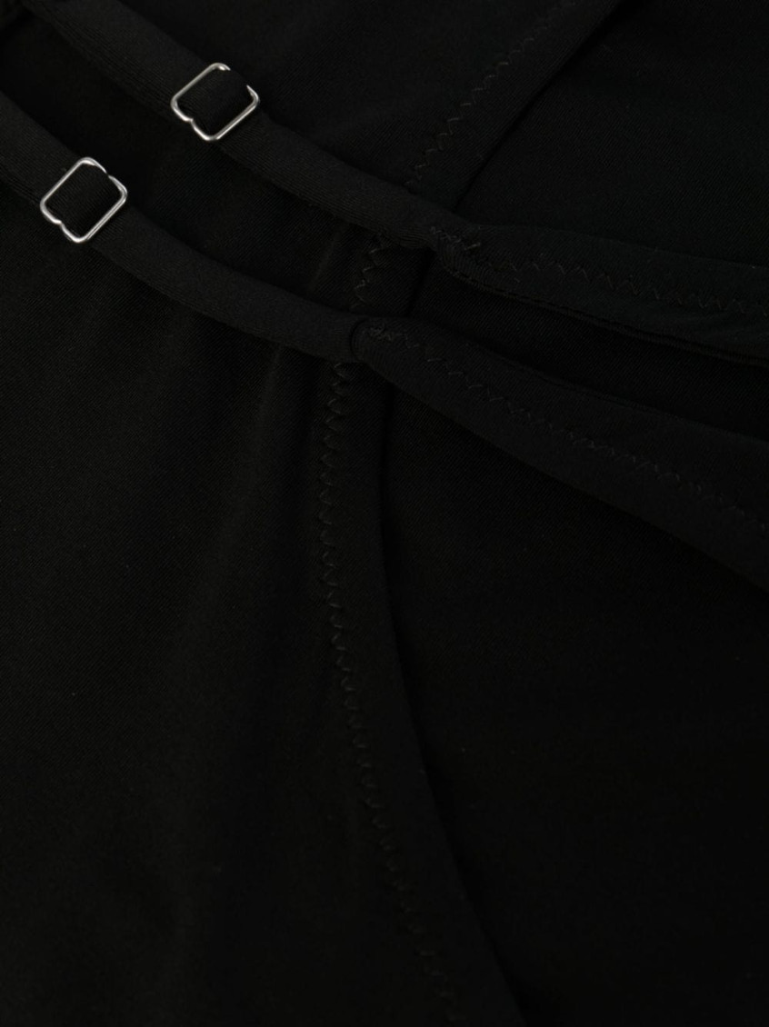 Cut-out high-cut swimsuit - Black