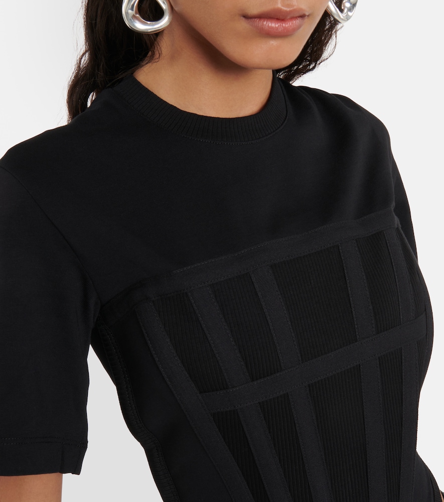 Corset cotton jersey T-shirt