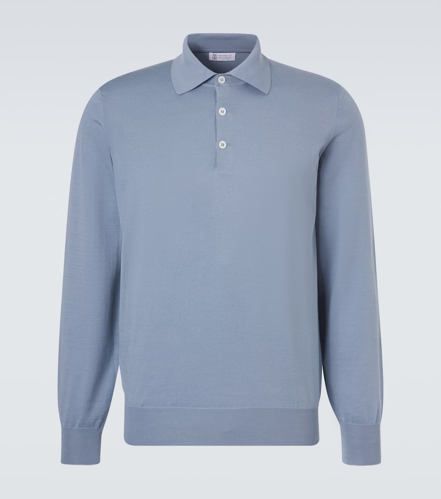 Cotton polo sweater