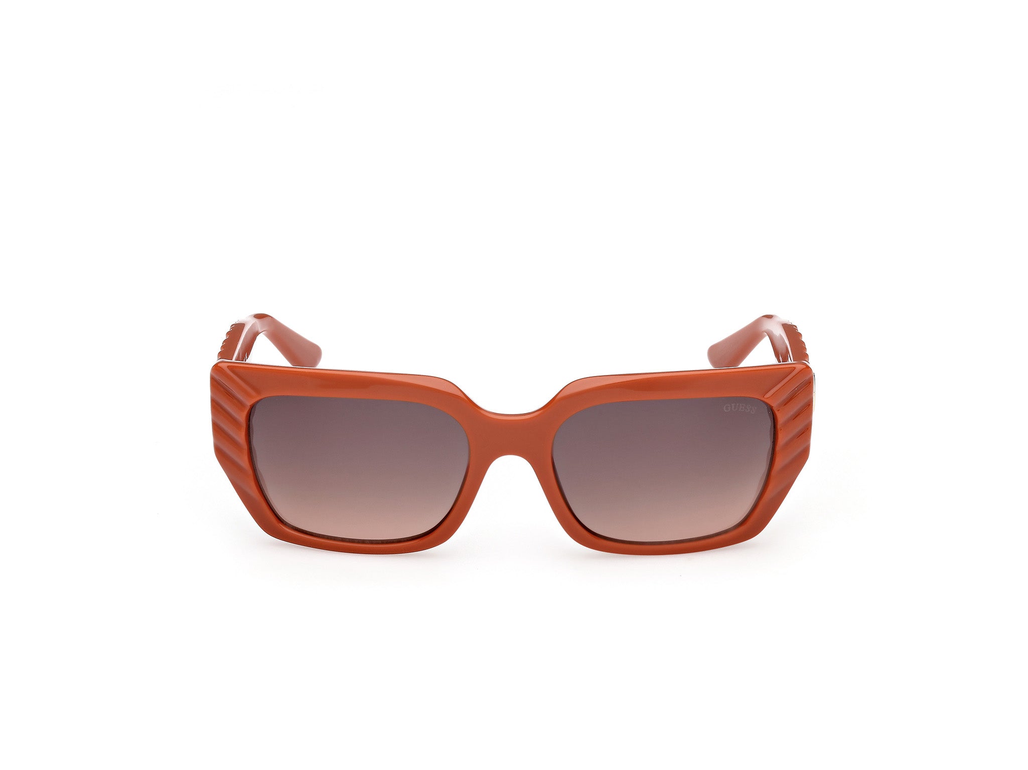 Guess Mujer Guess GU00254 44F Gafas de sol Inyectado Naranja Marrón Cuadrada Norma