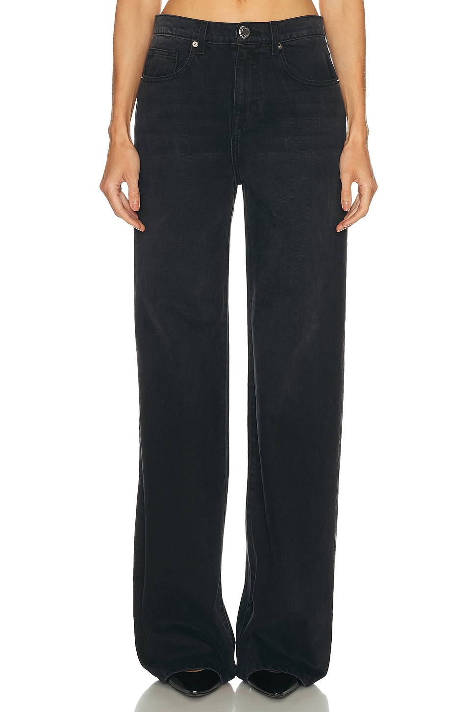 Brandon Maxwell Callan Wide Leg in Vintage Black - Black. 29 also