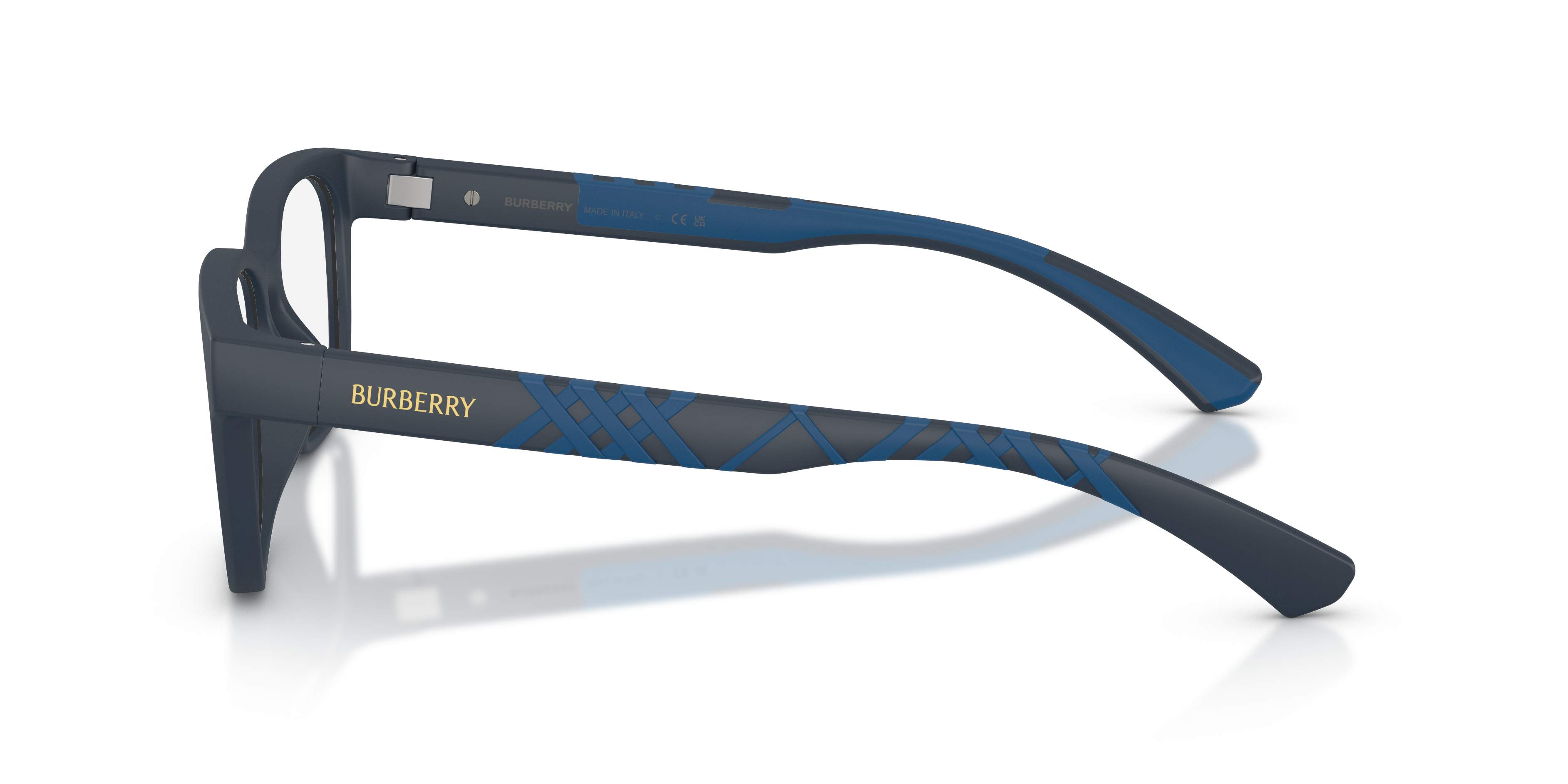 Burberry Man Burberry BE2460D 4240 Optical frames Injected Blue Transparent Squared Norma