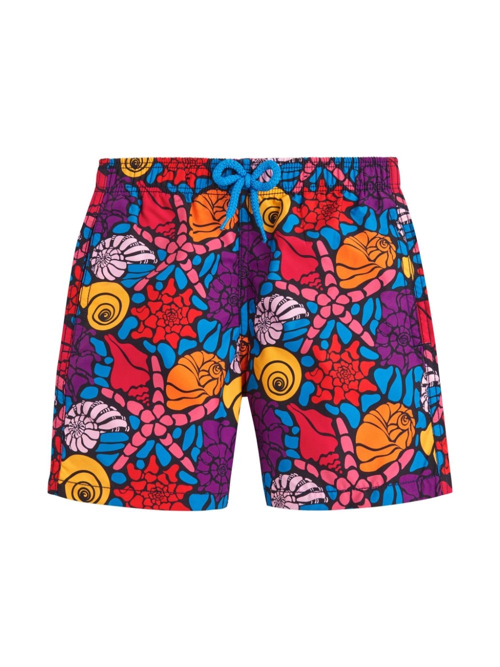 Graphic-print logo-appliqué swim shorts - Blue