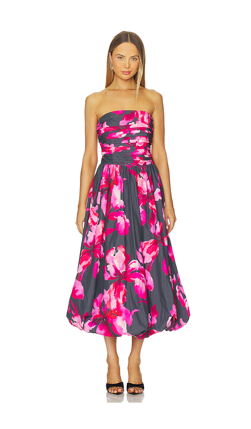 AMUR Helena Bubble Midi Dress in Black. 8. Also , 10, 2