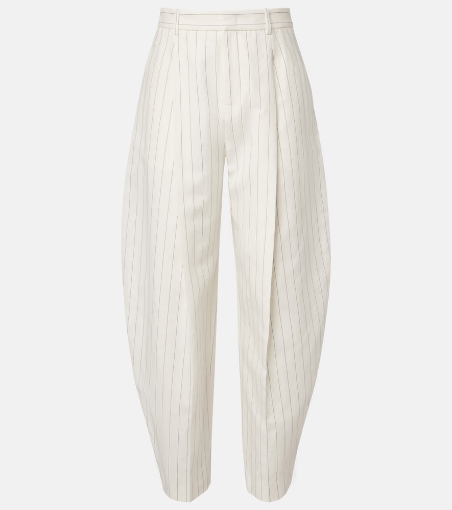 Harlo striped cotton, linen and wool pants