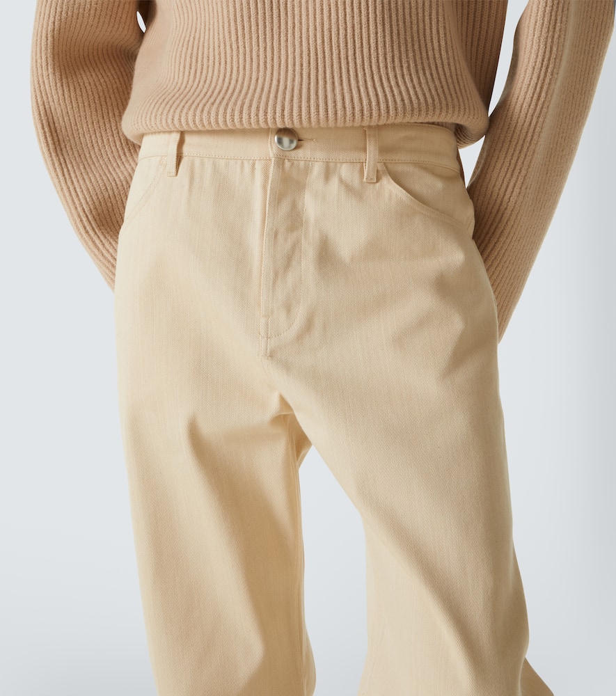 Mid-rise straight jeans