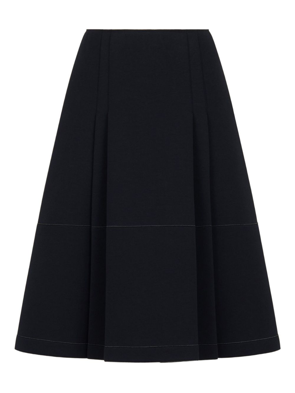 Pleated midi skirt - Black
