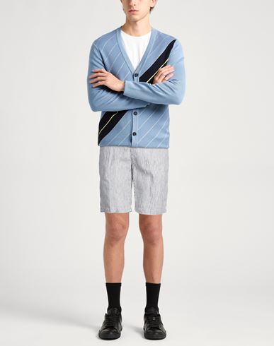 Man Shorts & Bermuda Shorts Navy Size 28 Linen