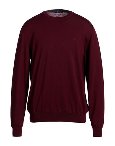 Man Sweater Burgundy Size XXL Wool