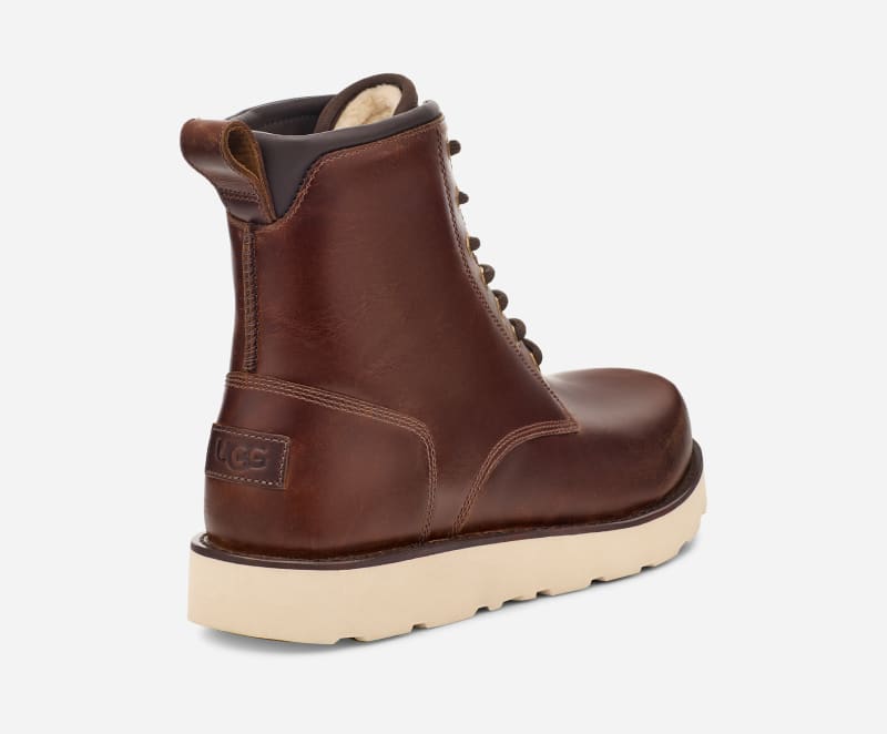 ® Men's Cason Leather Boots in Dark Chestnut