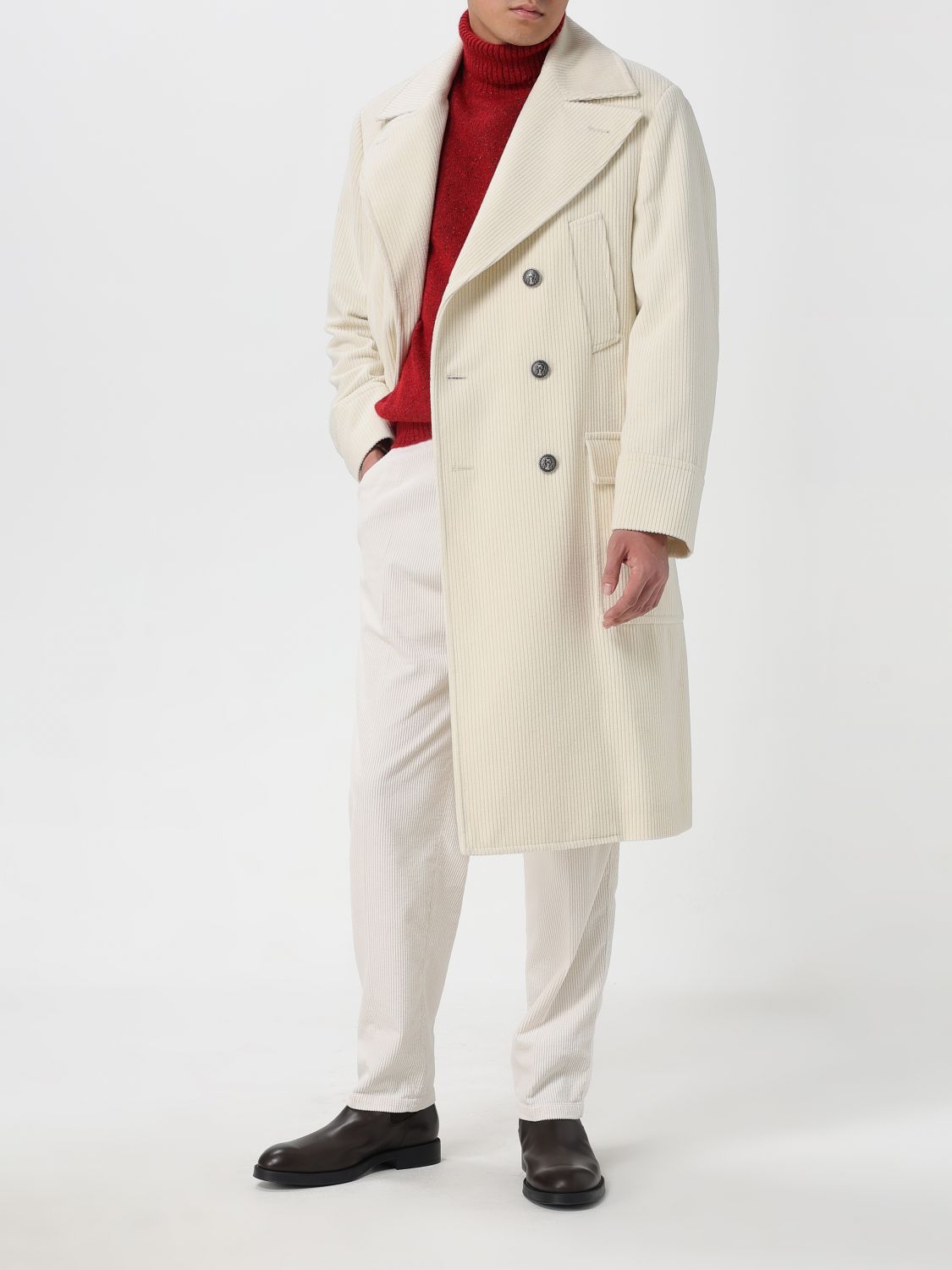 Trench Coat Men color White