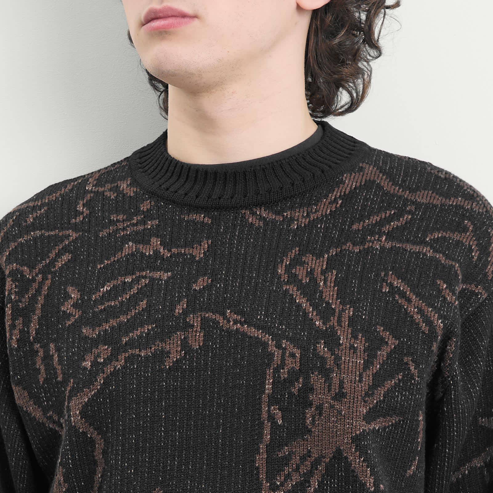 ROA Ryli Cotton Knit Crewneck Black Knitwears Male