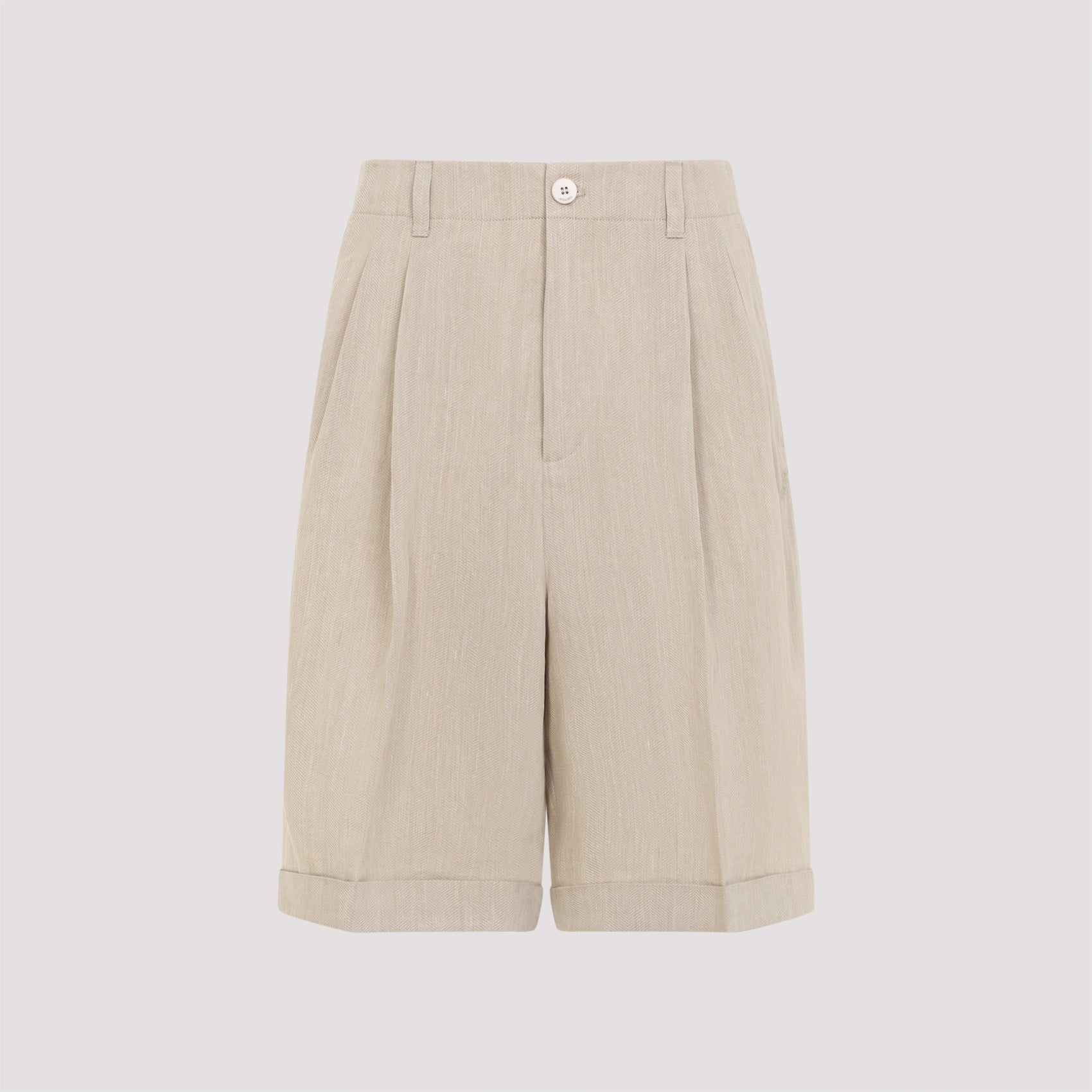 Linen Blend Casual Shorts for Men