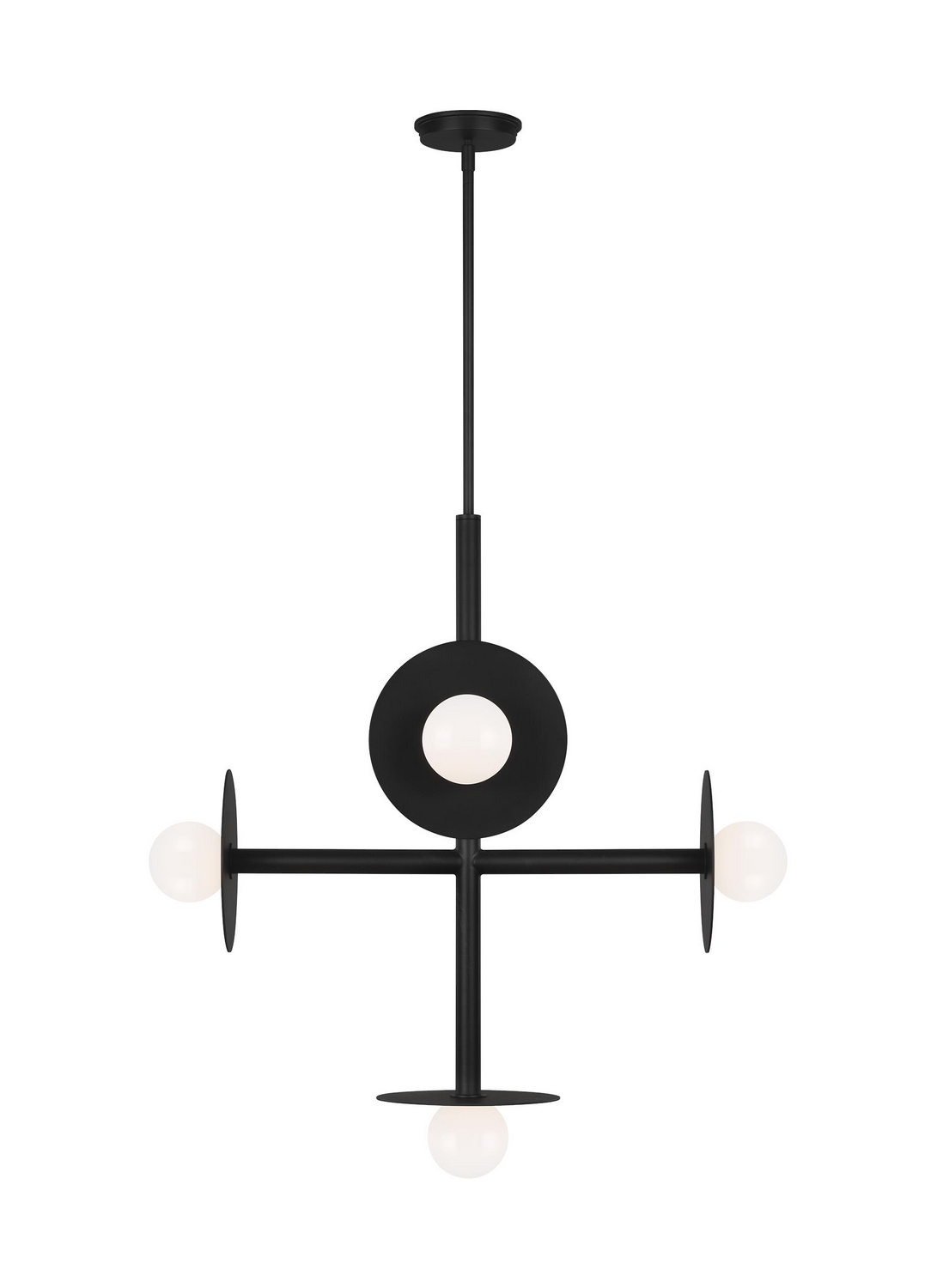 Visual Comfort Studio Nodes 5-Light Chandelier in Midnight Black by Kelly Wearstler
