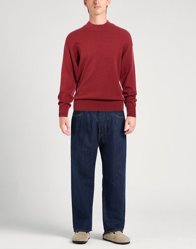 Man Sweater Brick Size 40 Virgin Wool