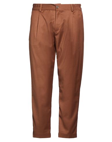 Man Pants Brown Size XL Polyester, Viscose, Elastane