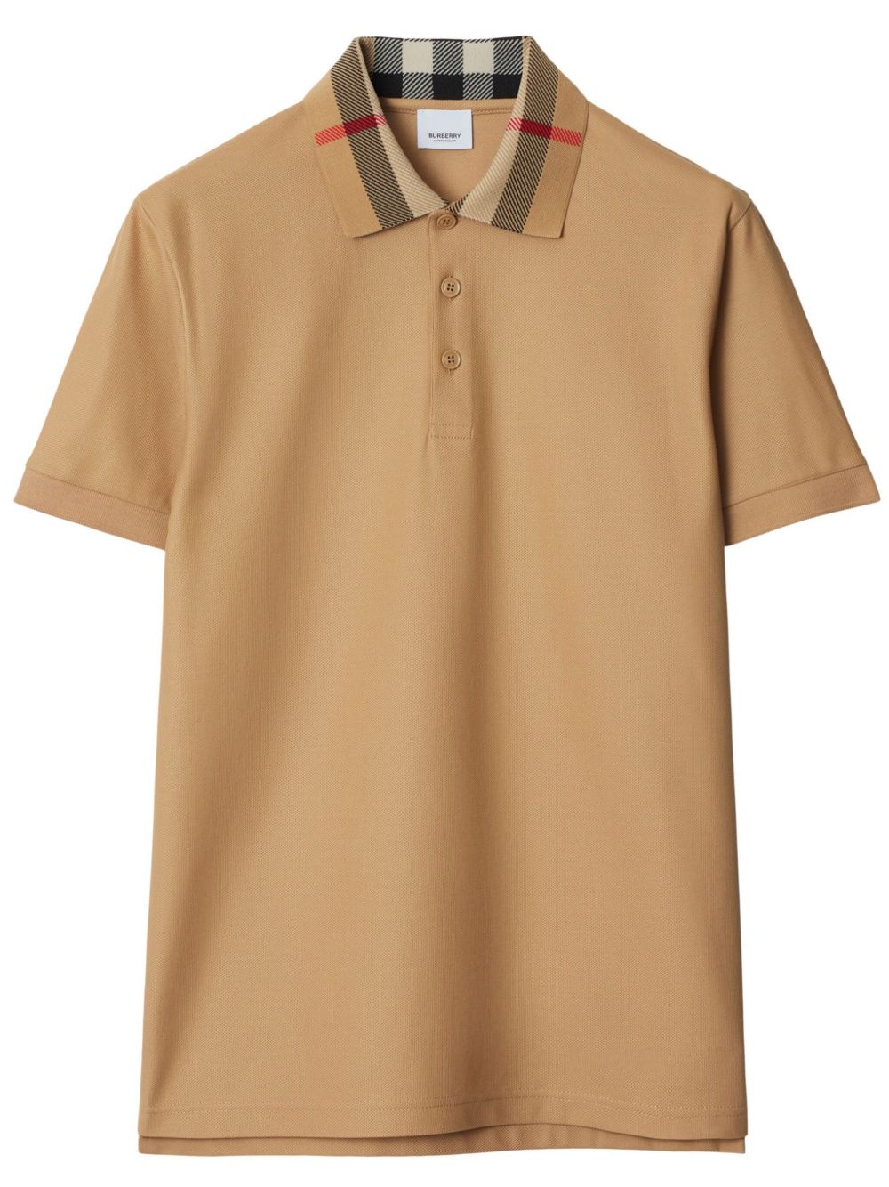 Button Pocket Knit Check T-shirt - Size M