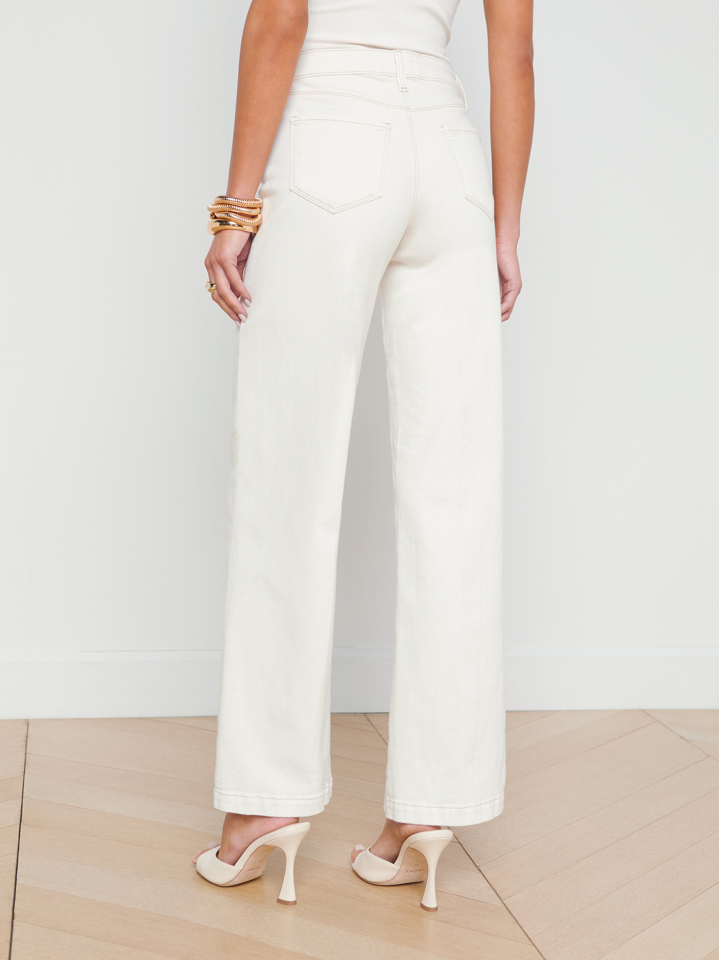 Scottie Wide-Leg Jean In Macadamia