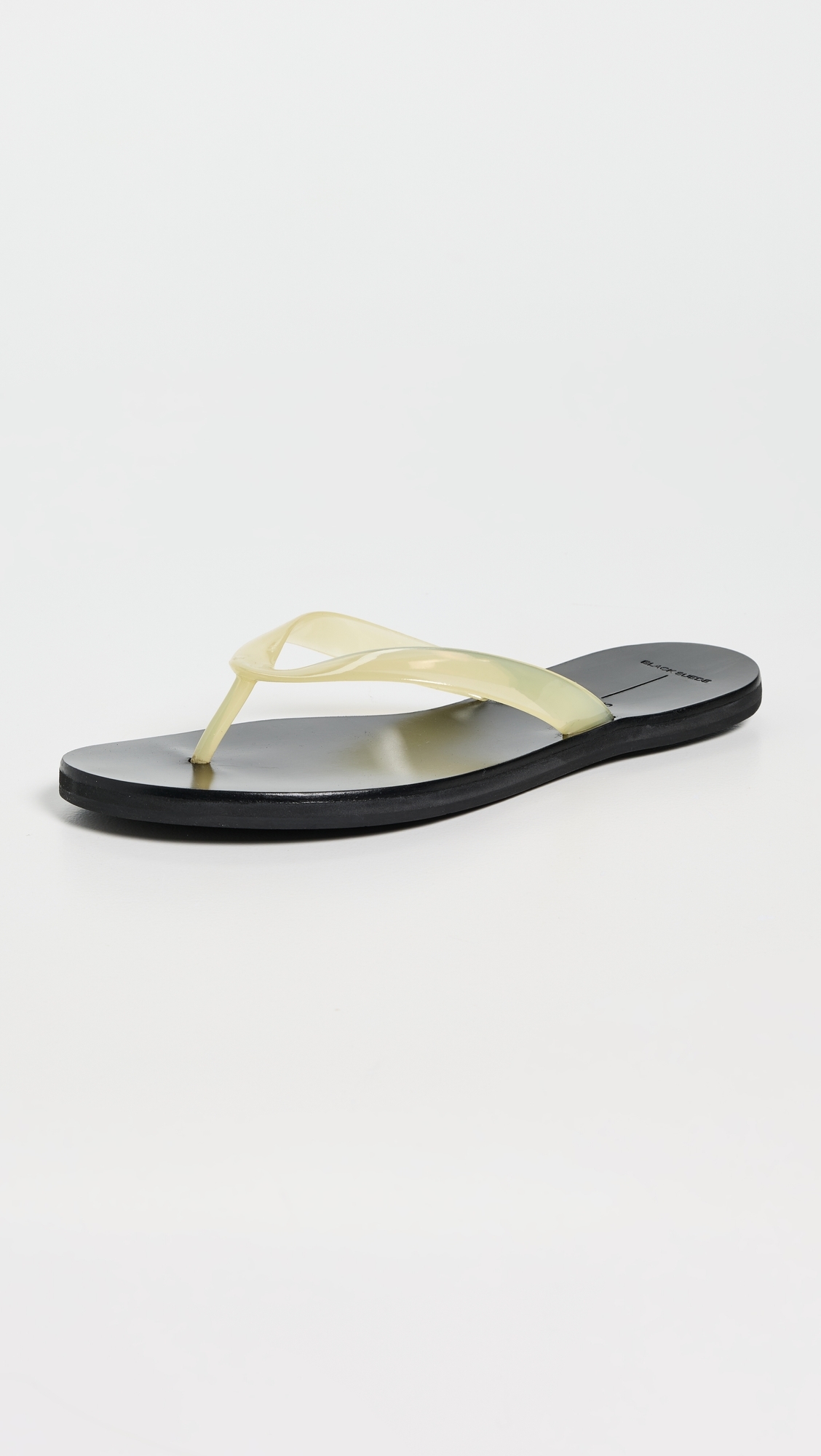 Black Suede Studio Jeli Sandals Butter PVC