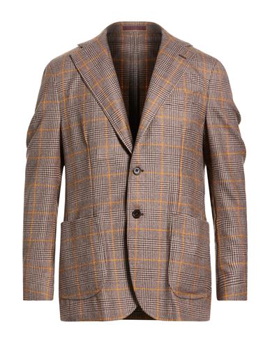 Man Blazer Dark brown Size 40 Super 110s Wool