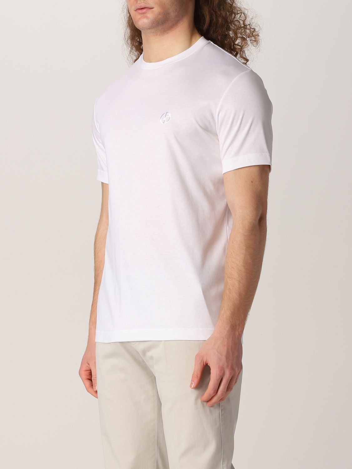 T-shirt with embroidered logo