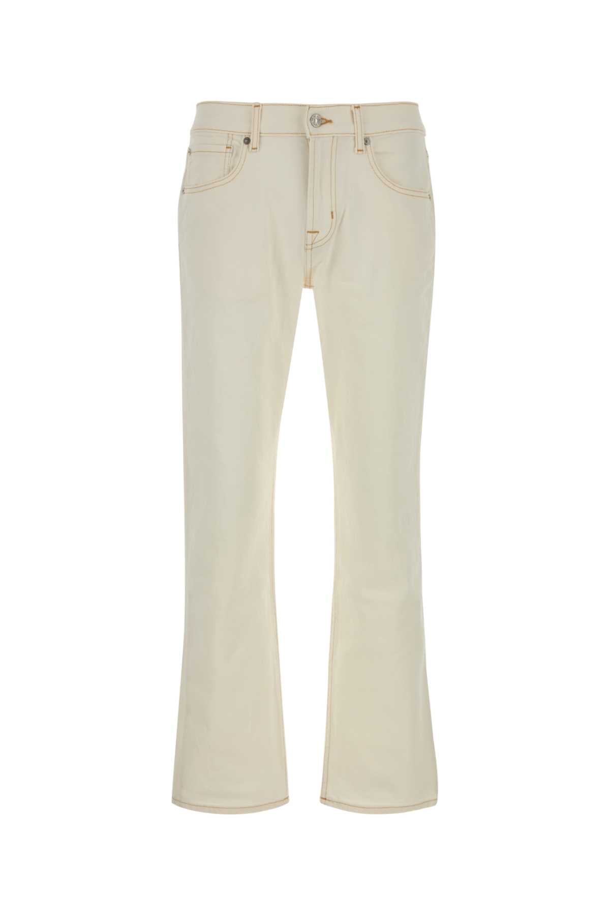 White Stretch Denim Jeans — White