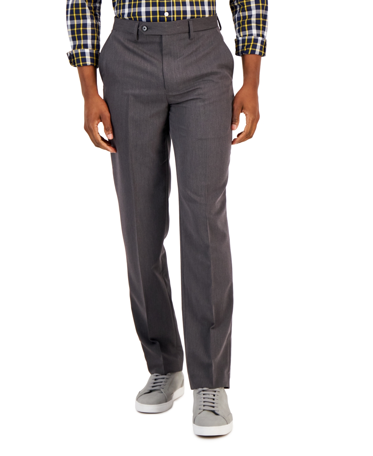 Men's Performance Stretch Modern-Fit Dress Pants - Mid Gray