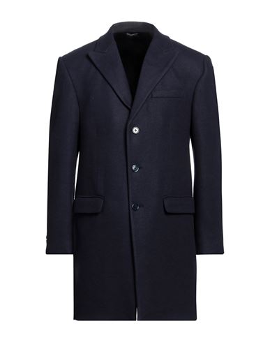 Man Coat Navy Size 42 Polyester, Acrylic, Wool