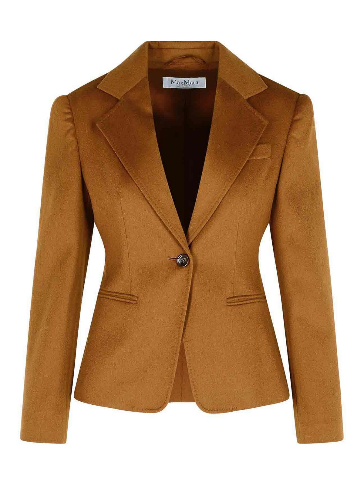 Glenn Short Jacket In Camel Leather Drap