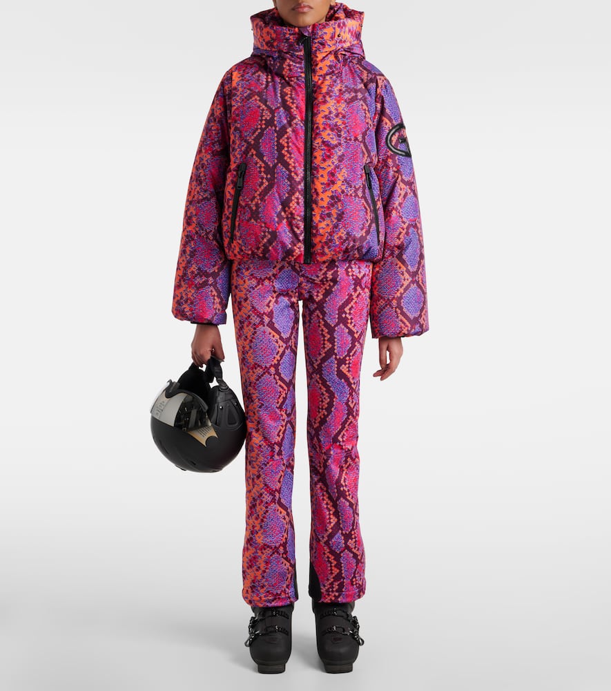 Lucinda animal-print down ski jacket