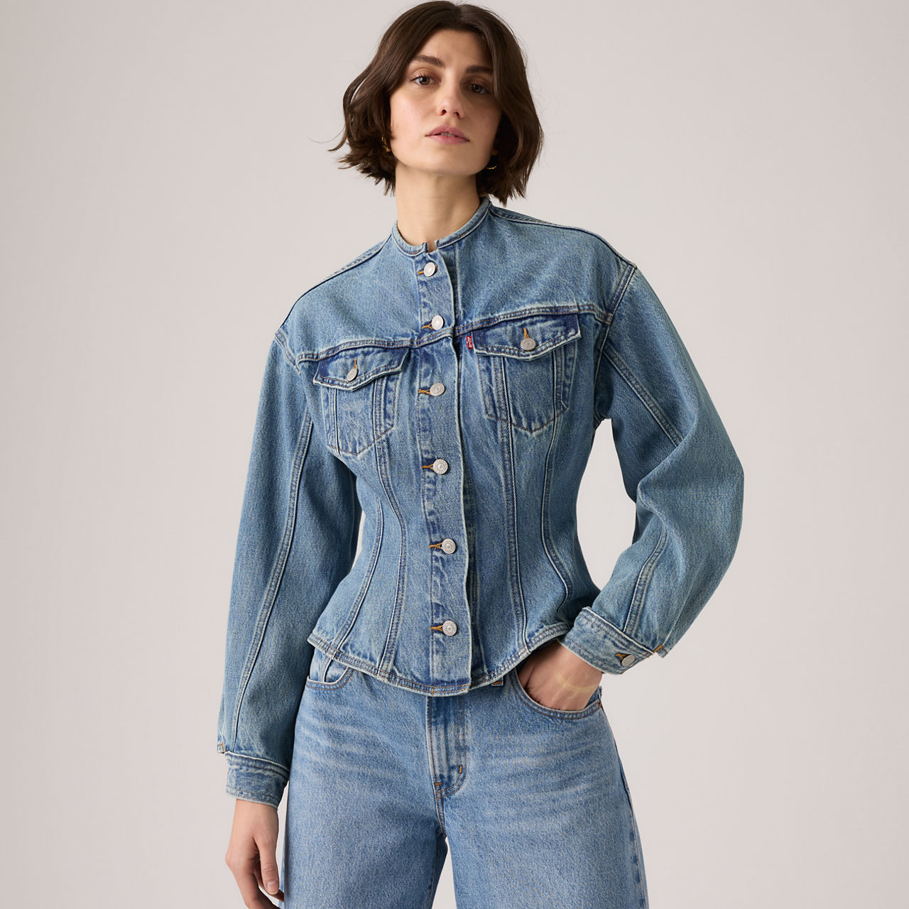 Sculpted Trucker Jacket
