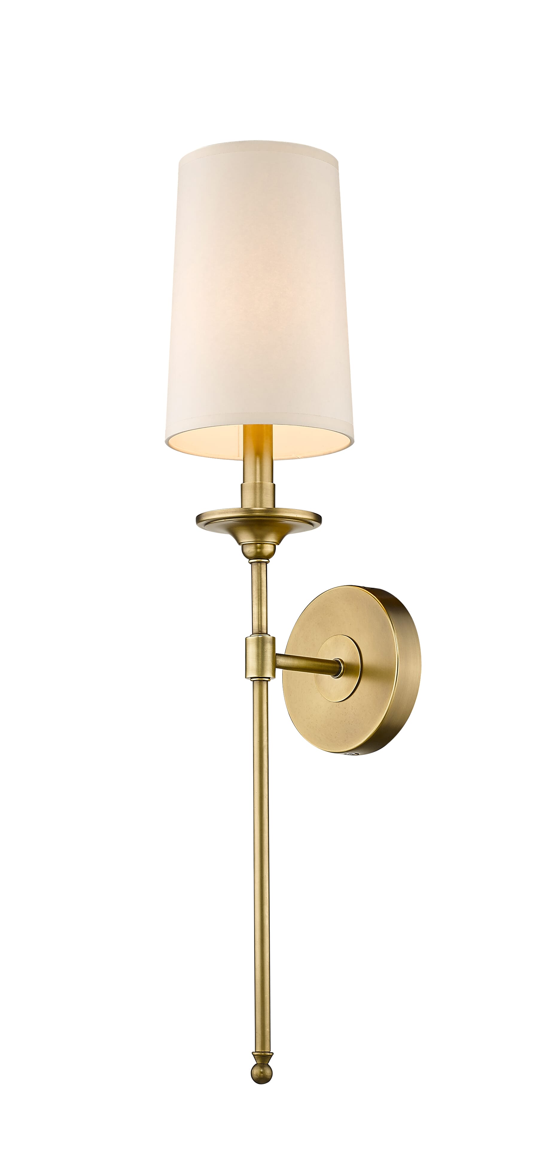 Emily 1-Light Wall Sconce In Rubbed Bra