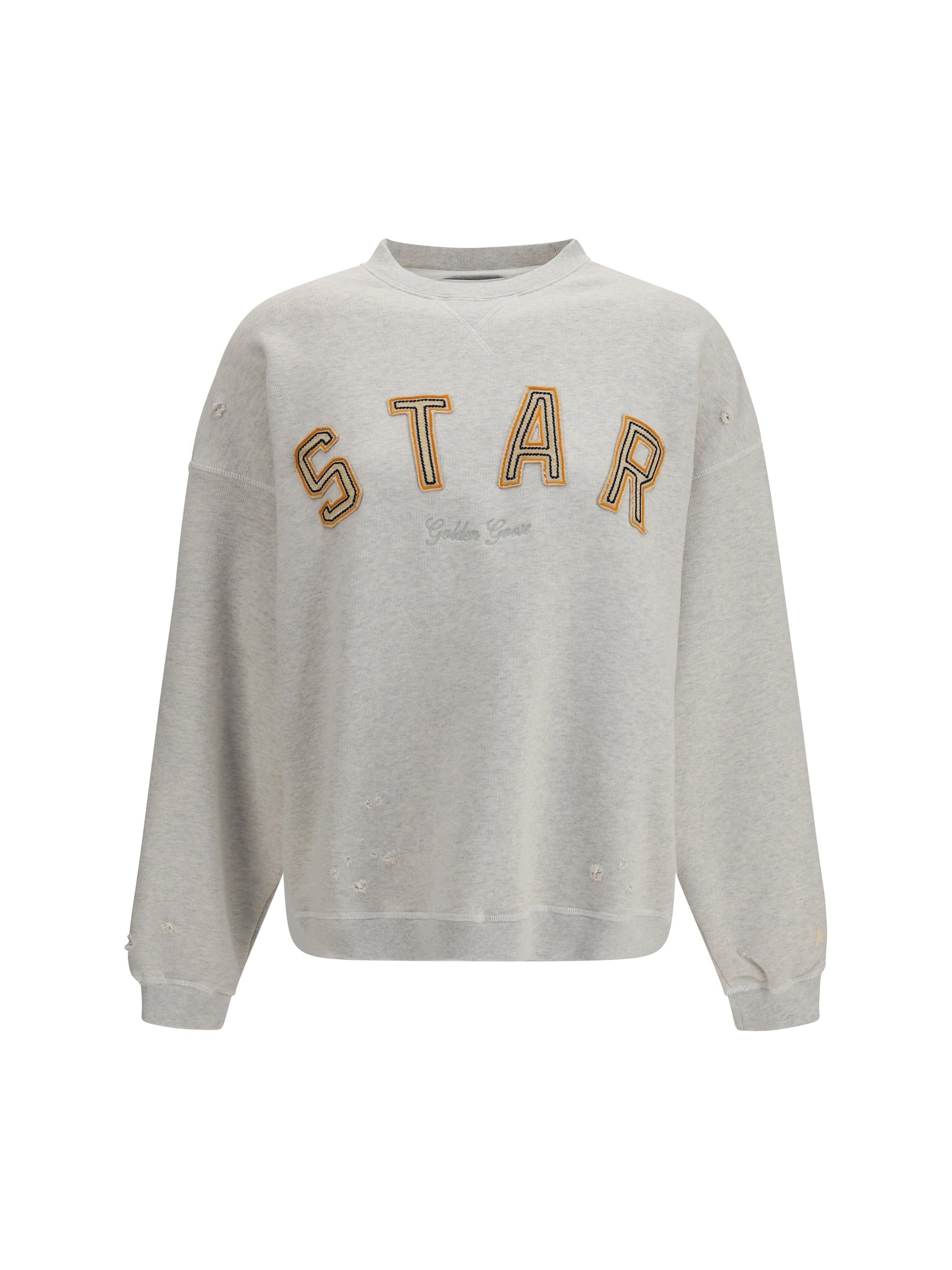 Logo-Embroidered Cotton Sweatshirt — Gray